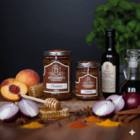 Pfirsich-Honig-Chutney mit Balsamico