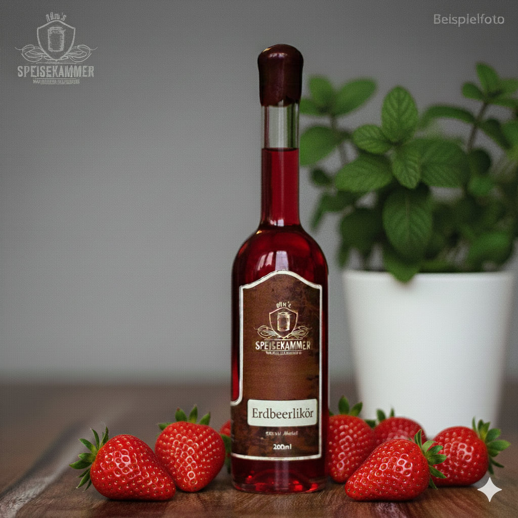 Erdbeerlikör (Wodka-Basis) 29%Vol. Alkohol - 200ml