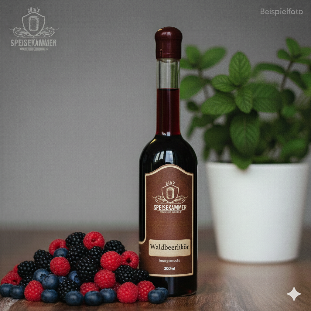 Waldbeerenlikör (Weizenfeindestillat-Basis) 18%Vol. Alkohol - 200ml