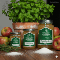 Naturtrübes Apfelgelee mit Thymian