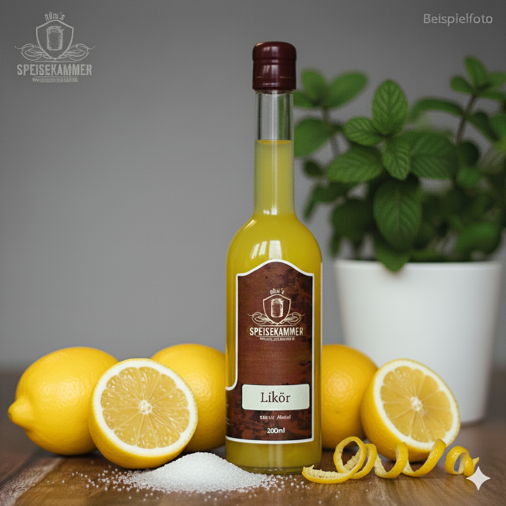 Zitronen-Likör (Weizenfeindestilat-Basis) 14% Vol.Alkohol - 200ml