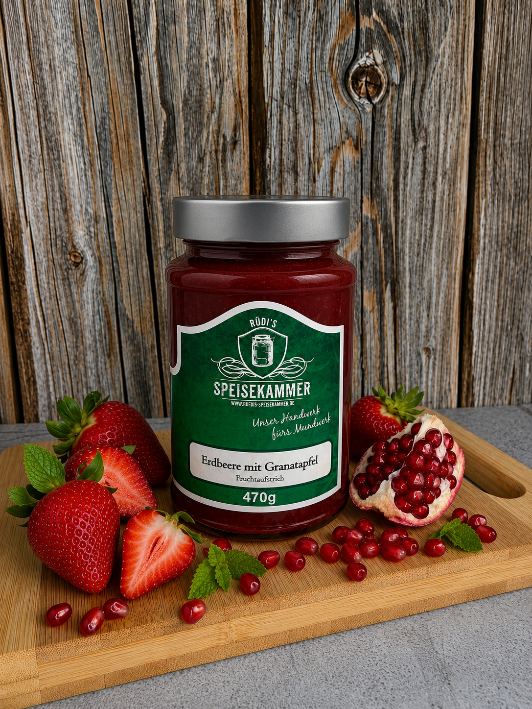 Fruchtaufstrich - Erdbeere mit Granatapfel 470g
