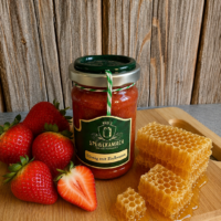 Honig mit Erdbeeren 125g