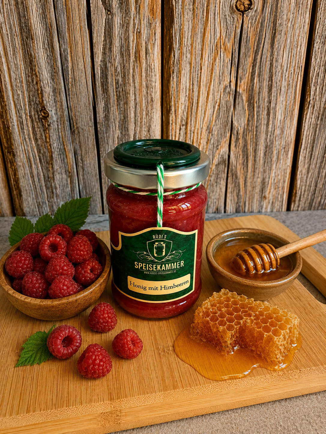 Honig mit Himbeeren 125g